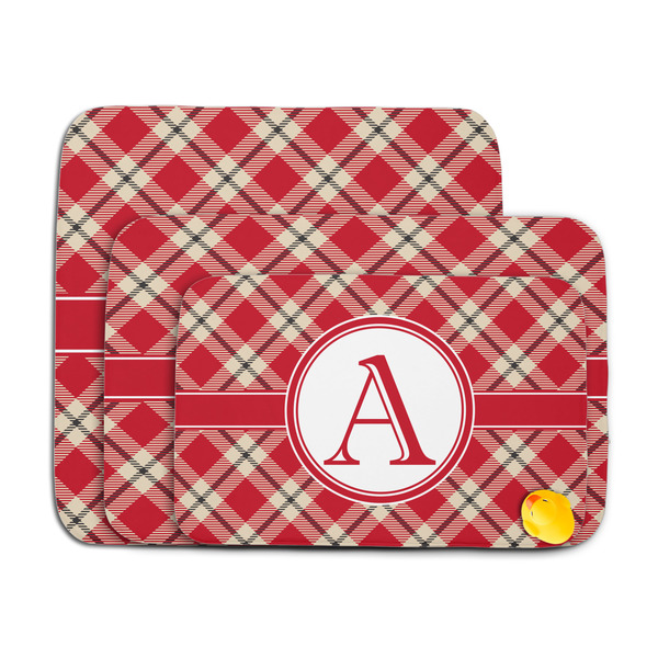 Red & Tan Plaid Memory Foam Bath Mat - MAIN PARENT