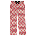 Red & Tan Plaid Mens Pajama Pants - L