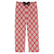 Red & Tan Plaid Mens Pajama Pants - Flat