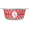 Red & Tan Plaid Stainless Steel Dog Bowl (Personalized)