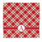 Red & Tan Plaid Microfiber Dish Rag - Front/Approval