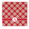 Red & Tan Plaid Microfiber Dish Rag (Personalized)