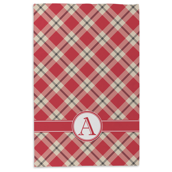 Red & Tan Plaid Microfiber Dish Towel - APPROVAL