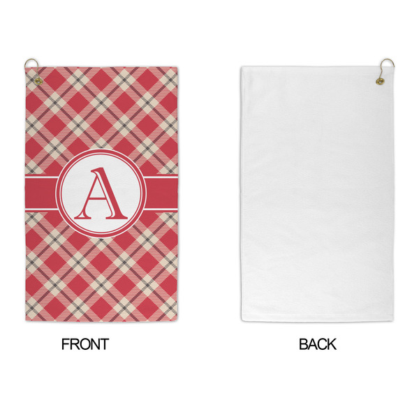 Red & Tan Plaid Microfiber Golf Towels - APPROVAL