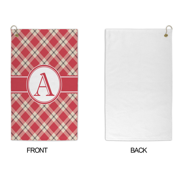 Red & Tan Plaid Microfiber Golf Towels - APPROVAL