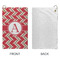 Red & Tan Plaid Microfiber Golf Towels - Small - APPROVAL