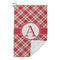 Red & Tan Plaid Microfiber Golf Towels Small - FRONT FOLDED