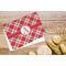 Red & Tan Plaid Microfiber Kitchen Towel - LIFESTYLE