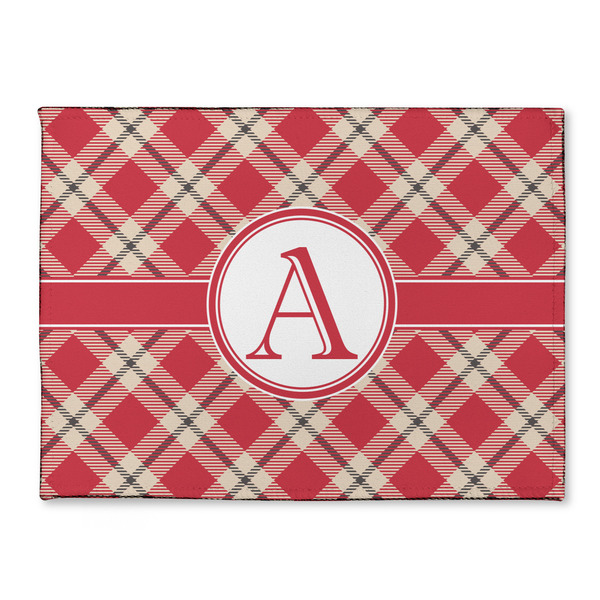 Custom Red & Tan Plaid Microfiber Screen Cleaner (Personalized)