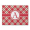 Red & Tan Plaid Microfiber Screen Cleaner - Front