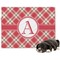 Red & Tan Plaid Dog Blanket - Regular (Personalized)