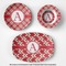 Red & Tan Plaid Microwave & Dishwasher Safe CP Plastic Dishware - Group