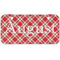 Red & Tan Plaid Mini/Bicycle License Plate (2 Holes) (Personalized)