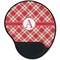Red & Tan Plaid Mouse Pad with Wrist Support - Main