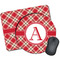 Red & Tan Plaid Mouse Pads - Round & Rectangular