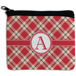 Red & Tan Plaid Rectangular Coin Purse (Personalized)