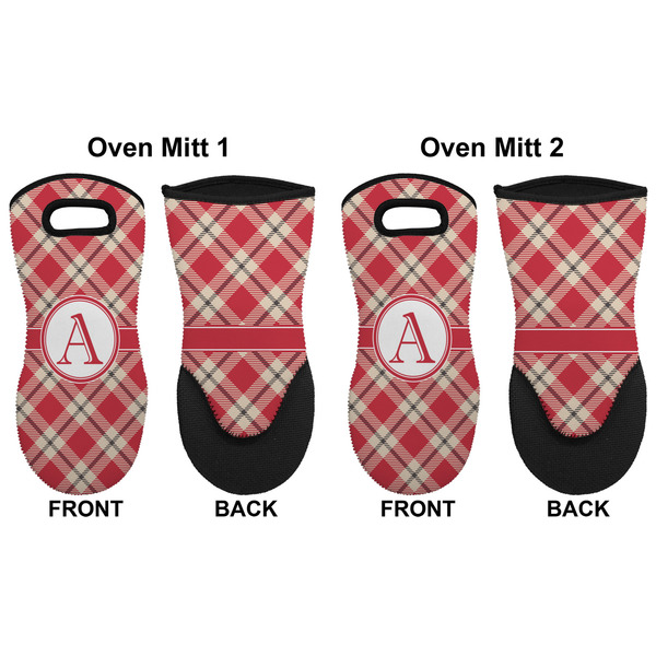 Red & Tan Plaid Neoprene Oven Mitt - Set of 2 - Approval