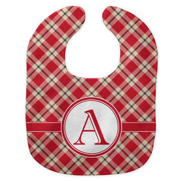 Red & Tan Plaid New Bib Flat Approval