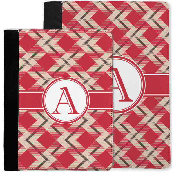 Red & Tan Plaid Notebook Padfolio - MAIN