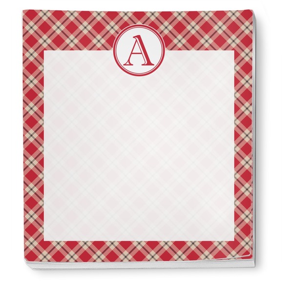 Red & Tan Plaid Notepad - Apvl