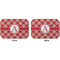Red & Tan Plaid Octagon Placemat - Double Print Front and Back