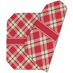 Red & Tan Plaid Dining Table Mat - Octagon (Double-Sided) w/ Initial