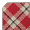 Red & Tan Plaid Octagon Placemat - Single front (DETAIL)