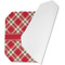 Red & Tan Plaid Octagon Placemat - Single front (folded)