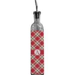 Red & Tan Plaid Oil Dispenser Bottle (Personalized)