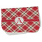 Red & Tan Plaid Burp Cloth - Fleece w/ Initial