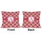 Red & Tan Plaid Outdoor Pillow - 16x16