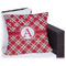 Red & Tan Plaid Outdoor Pillow