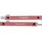 Red & Tan Plaid Pacifier Clip - Front and Back