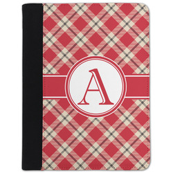 Red & Tan Plaid Padfolio Clipboard - Small (Personalized)