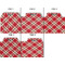 Red & Tan Plaid Page Dividers - Set of 5 - Approval