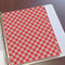 Red & Tan Plaid Page Dividers - Set of 5 - In Context