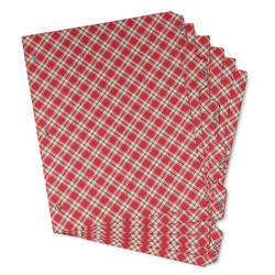 Red & Tan Plaid Binder Tab Divider - Set of 6 (Personalized)