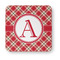 Red & Tan Plaid Paper Coasters - Approval