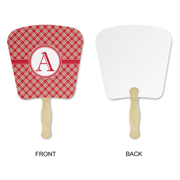 Red & Tan Plaid Paper Fans - Approval