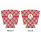 Red & Tan Plaid Party Cup Sleeves - with bottom - APPROVAL