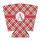Red & Tan Plaid Party Cup Sleeves - with bottom - FRONT