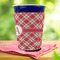 Red & Tan Plaid Party Cup Sleeves - with bottom - Lifestyle