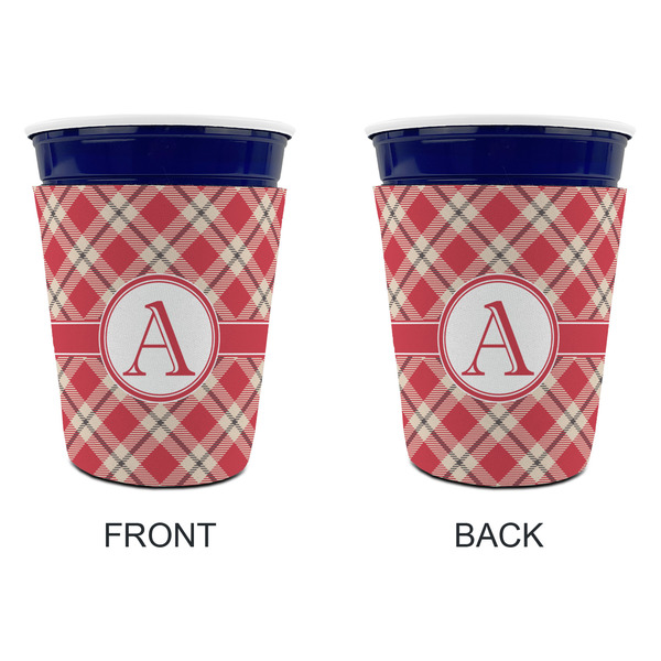 Red & Tan Plaid Party Cup Sleeves - without bottom - Approval
