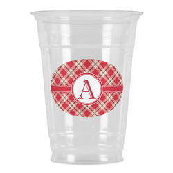 Red & Tan Plaid Party Cups - 16oz (Personalized)