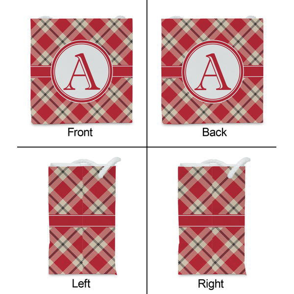 Red & Tan Plaid Party Favor Gift Bag - Gloss - Approval