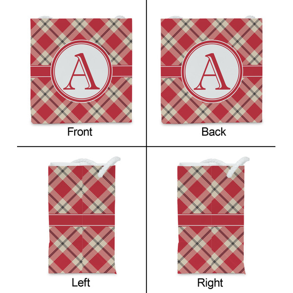 Red & Tan Plaid Party Favor Gift Bag - Matte - Approval