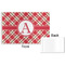 Red & Tan Plaid Disposable Paper Placemat - Front & Back