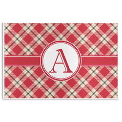 Red & Tan Plaid Disposable Paper Placemats (Personalized)