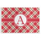 Red & Tan Plaid Disposable Paper Placemats (Personalized)
