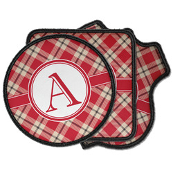 Red & Tan Plaid Iron on Patches (Personalized)